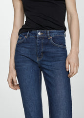 ELLE Medium Rise Straight Jeans