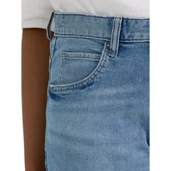 LE Women's Heritage Mid Rise Classic Straight Jeans