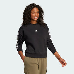 Essentials 3-Stripes Fleece Sweatshirt