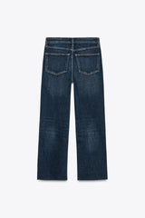 ZR TRF CROPPED FLARE HIGH-WAIST JEANS