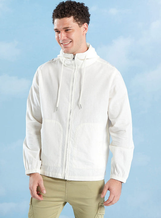 SPLASH MENS LONG SLEEVE LINEN HOODIE