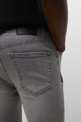 PULL&BEAR MENS CARROT FIT GRAY JEANS