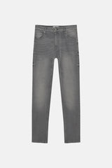 PULL&BEAR MENS CARROT FIT GRAY JEANS