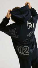RESERVED Boys Navy Blue Sports set with print