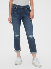 GAP WOMENS MID WAIST GIRLFRIEND REGULAR FIT JEANS