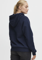 OXMO OXANDREA Womens Total Eclipse Half Zipped Hoodie