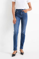 C&A WOMENS HIGH STRAIGHT JEANS