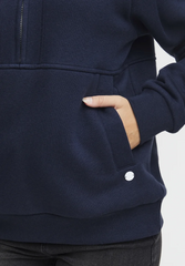 OXMO OXANDREA Womens Total Eclipse Half Zipped Hoodie