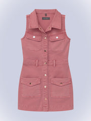DL 1961 Girls Pink Twill Noelle Dress