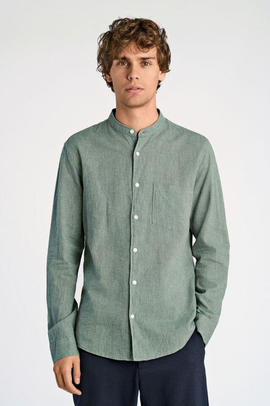 LINDBERGH MENS SLIM FIT LINEN SHIRT