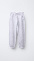 ZR Girls Basic Crew Grey Marl Sweatshirt And trouser Suit