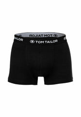 TOM TAILOR MENS PLAIN BLACK BOXER SHORT