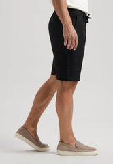 DSTREZZED Men's Linen Bermuda Shorts (Black) - Smgarment's