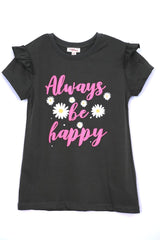 DU PAREIL GIRLS ALWAYS BE HAPPY PRINT TEES - Smgarment's