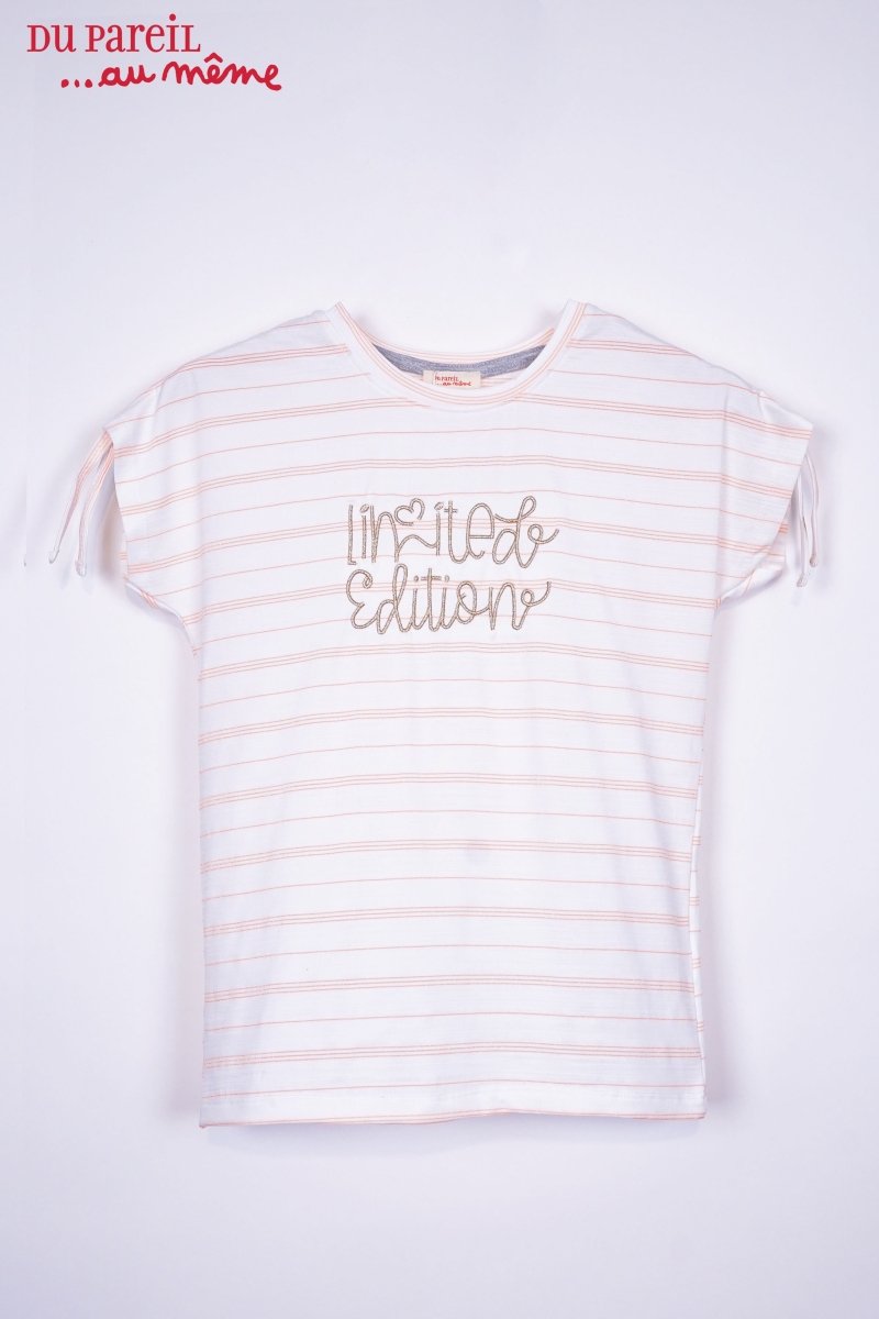 DU PAREIL GIRLS STRIPED TEE - Smgarment's
