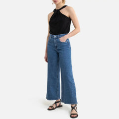 EASY WEAR Blue Culotte High Waist Jeans - Smgarment's