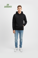 EASY WEAR MENS Classic Black Pullover Hoodie - Smgarment's
