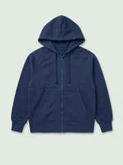 Boys BRANDED' Navy Blue Zip-Up Hoodie with Front Pockets
