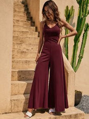 EMERY ROSE Clasi Solid Wide Leg Womens Jumpsuit - Smgarment's