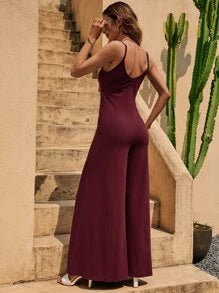 EMERY ROSE Clasi Solid Wide Leg Womens Jumpsuit - Smgarment's