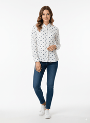 ESMARA POLKA DOT PRINT SHIRT - Smgarment's