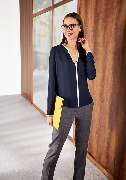 ESMARA WOMENS' V NECK TRIM BLOUSE - Smgarment's