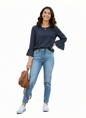 ESMR DOT PRINT TOP - Smgarment's