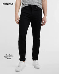 EXPRESS Slim Black Hyper Stretch Jeans - Smgarment's