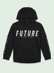 Kids BRANDED ' Black Hoodie with "Future Without Limits" Graphic