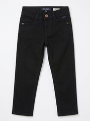 TERRE DE MARINS Boys' Classic Black Slim Fit Stretch Denim Jeans| SM GARMENTS