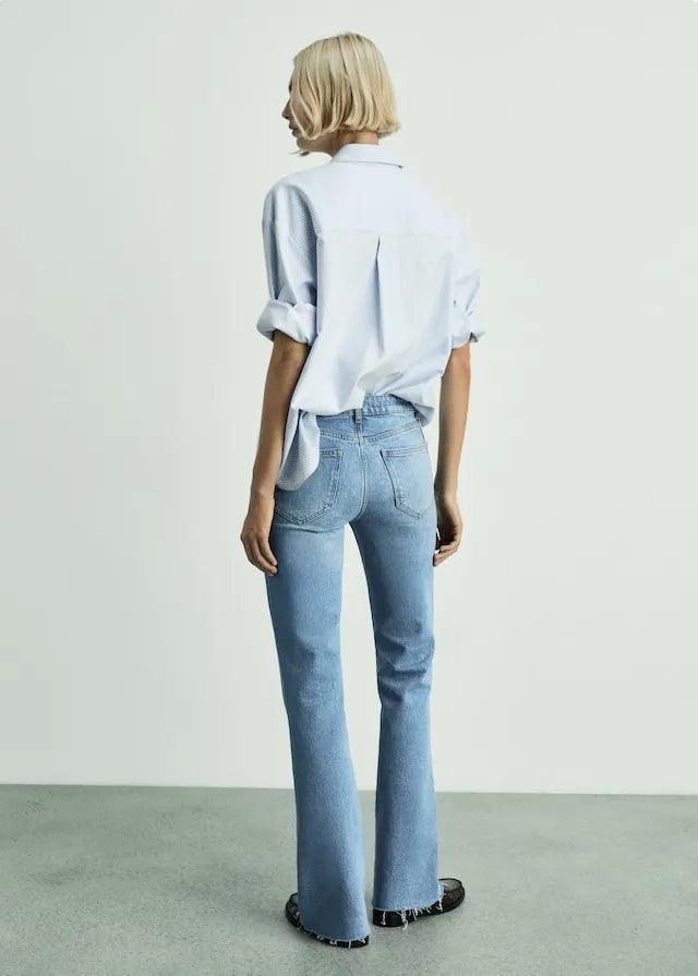 Fiona flared mid - rise jeans - SMgarment's