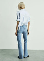 Fiona flared mid - rise jeans - SMgarment's