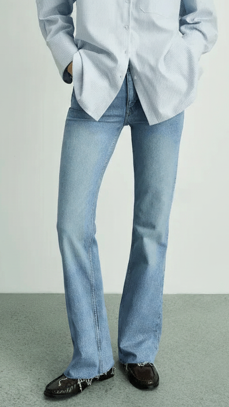 Fiona flared mid - rise jeans - Smgarment's
