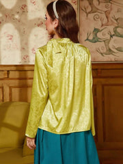 Floral Jacquard Womens Top - Smgarment's