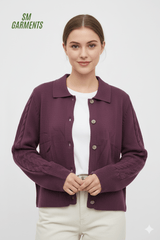 FRANSA WOMENS BASIC CARDIGAN - Smgarment's