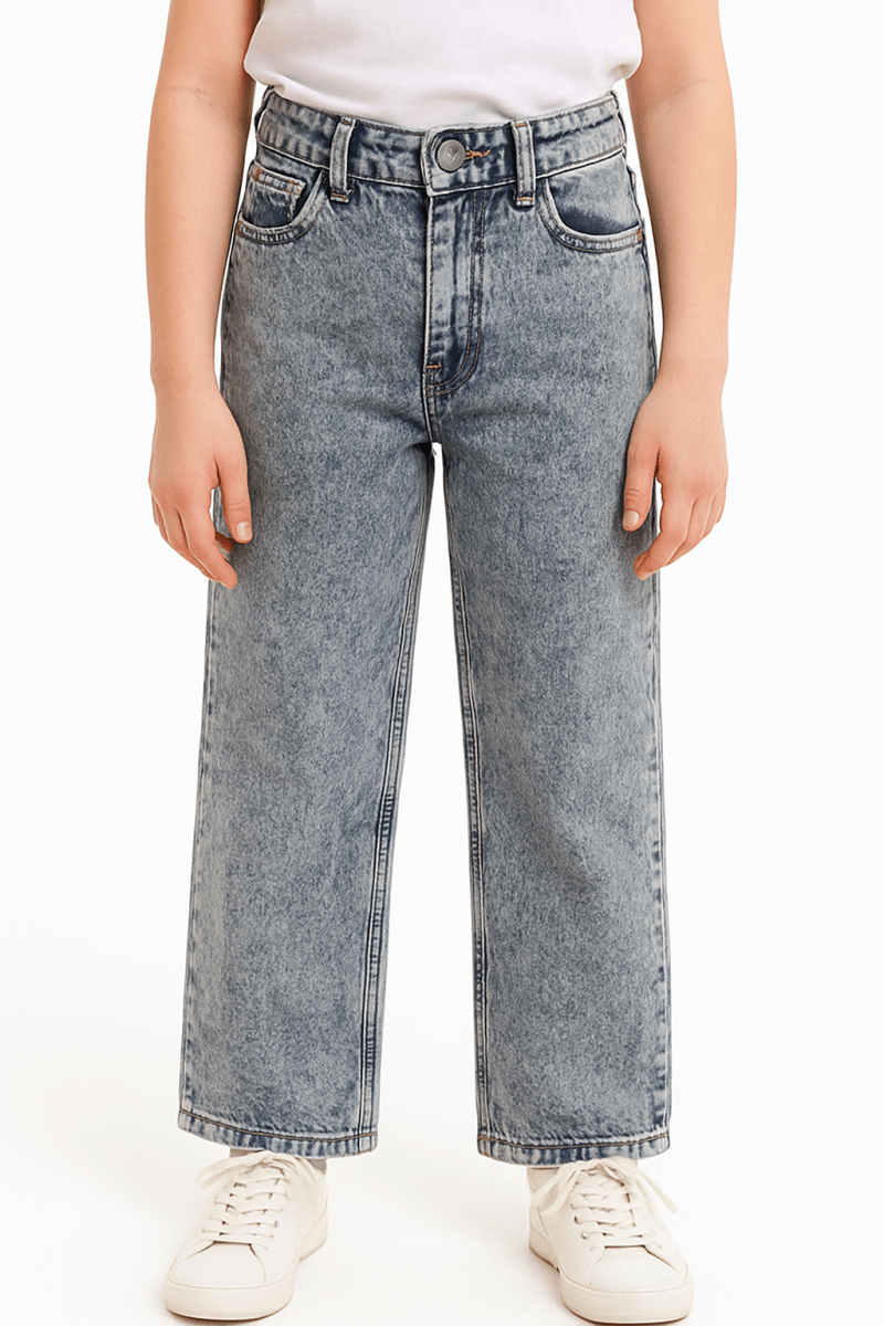 GIRLS ACID WASH DENIM JEANS - Smgarment's