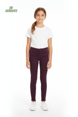 GIRLS CHLOE SKINNY EGGPLANT JEANS - Smgarment's