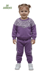 Girls Fleece Sweatshirt And Joggers Set - Smgarment's
