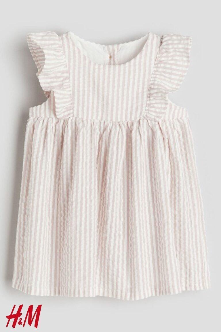 Girls Flounce - Trimmed Cotton Dress - SMgarment's