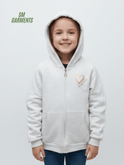 GIRLS HEART PRINT HOODIE - Smgarment's