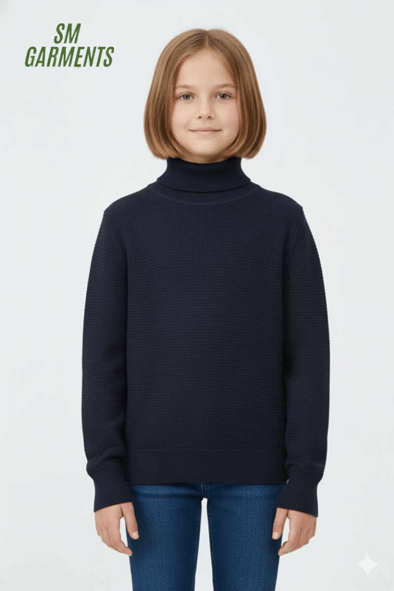 GIRLS HIGH NECK SWEATER - Smgarment's