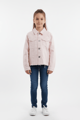 GIRLS PINK CROP STYLE JACKET - Smgarment's