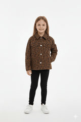 GIRLS PRINTED DENIM JACKET - Smgarment's