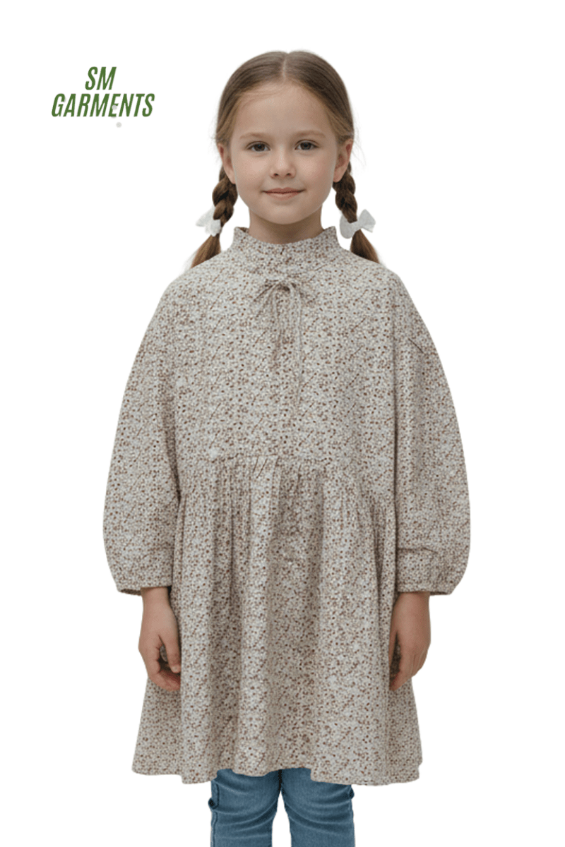 GIRLS PRINTED DRESS - Smgarment's