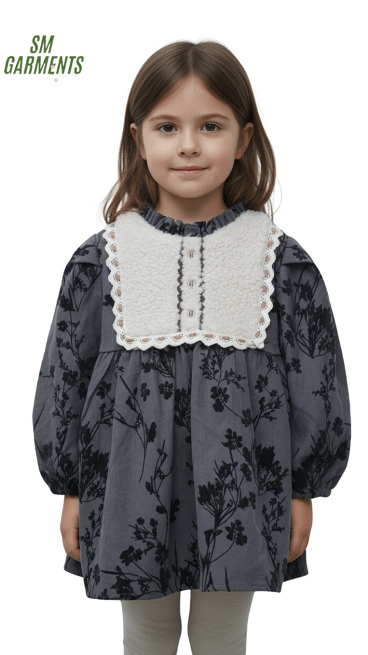 GIRLS PRINTED DRESS - Smgarment's