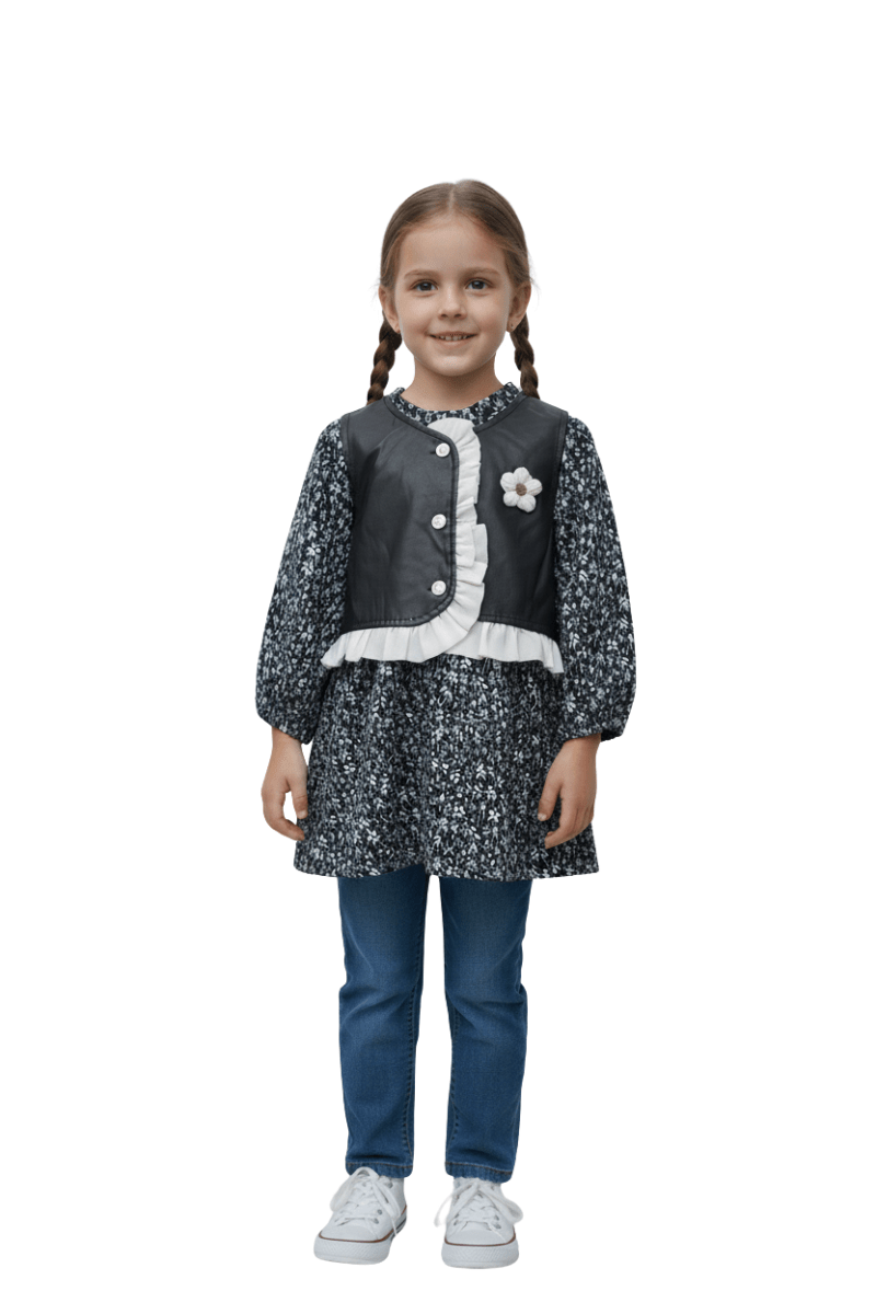 GIRLS PRINTED DRESS - Smgarment's
