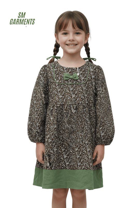 GIRLS PRINTED DRESS - Smgarment's