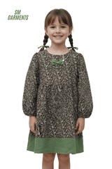 GIRLS PRINTED DRESS - Smgarment's
