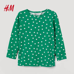 GREEN DOTTED T SHIRT - SMgarment's