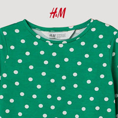 GREEN DOTTED T SHIRT - SMgarment's